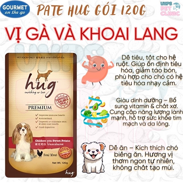 Pate HUG Cho Chó gói 120g