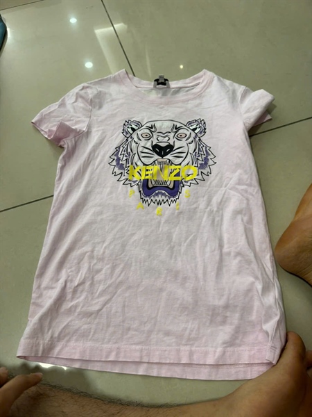 Áo thun Kenzo hồng in hình hổ (BQ) KG+