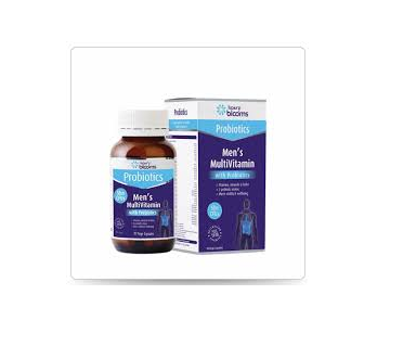 Thực phẩm bổ sung Men's Multivitamin With Probiotics Henry Blooms Bổ sung vitamin tổng hợp và lợi khuẩn cho nam (Lọ 30 viên)