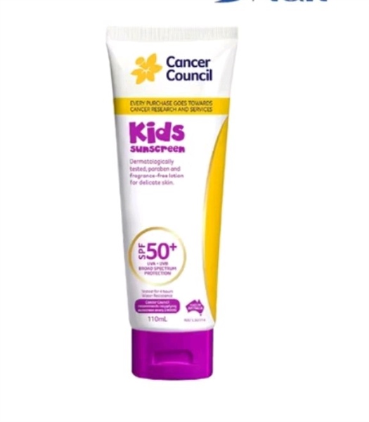 Cancer Council Kids Sunscreen SPF50+ ( 110ml ) Australia Kem chống nắng cho trẻ em
