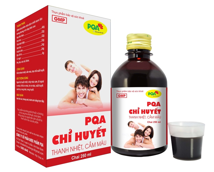 Chỉ huyết PQA - CTCPDP PQA- Thanh nhiệt, cầm máu, hạn chế xuất huyết- Chai 125ml