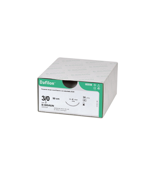 Chỉ Dafilon Blue số 3/0 75cm - B.Braun- Chỉ khâu phẫu thuật- H*36 sợi