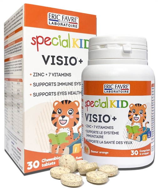 Viên nhai Special kid Visio+ France Trẻ em mỏi mắt, khô mắt, nhìn mờ (Lọ 30 viên)