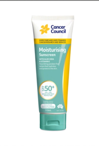 Cancer Council Moisturising Sunscreen SPF50+ ( 110ml ) Australia Kem chống nắng khoá ẩm