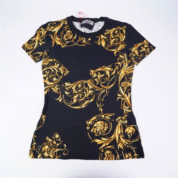 Áo thun Versace tay ngắn đen in họa tiết (BQ) KG+