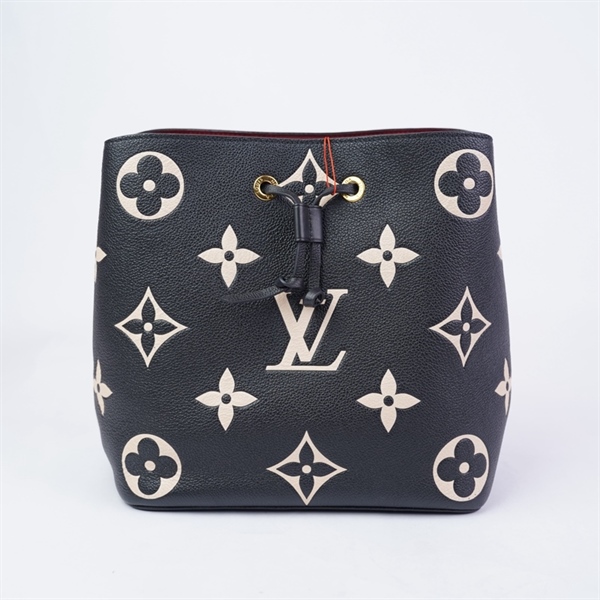 Túi LV Neo Noé đen hoa trắng kèm ví sz25 (HT)+