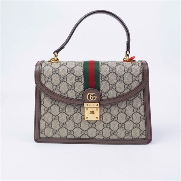 Túi GG Handle Ophidia xám (651055-493075) sz24 (HT)+