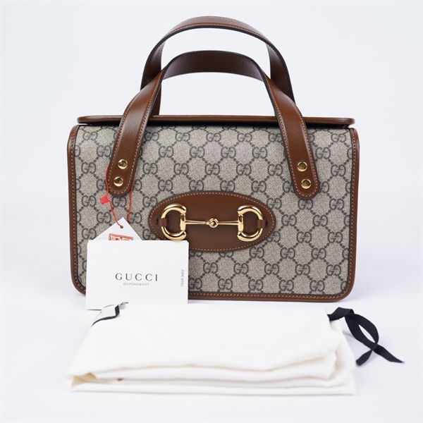 Túi GG Handle xám (H032716148) sz27 (HT)+