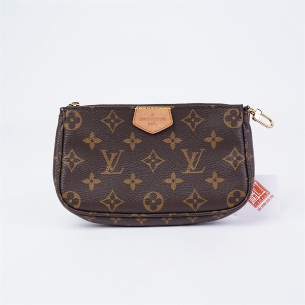 Túi LV Multi Pochette hoa nâu set 3 kèm tag xanh sz23-18-9 (HT)+