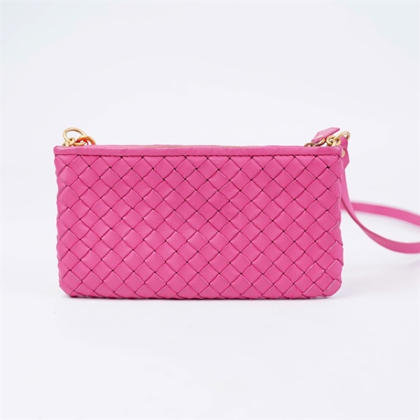 Túi Bottega hồng sz18 KG+