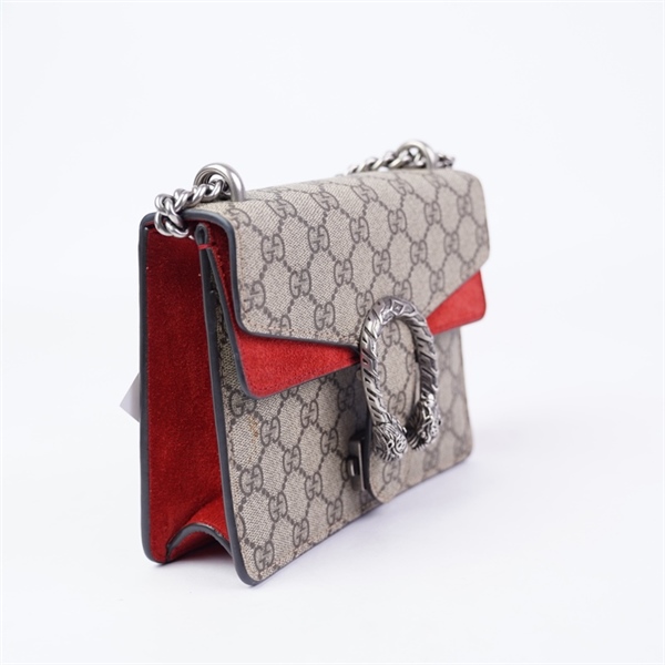Túi GG Dionysus xám viền đỏ (421970-493075) sz20 KG+