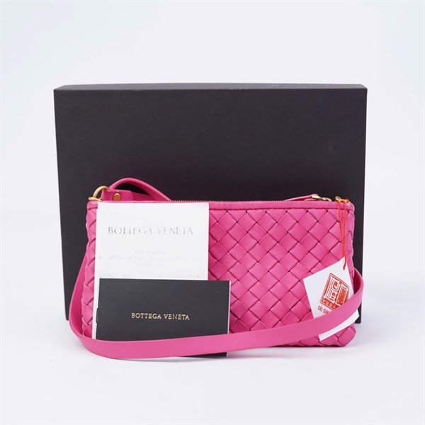 Túi Bottega hồng sz18 KG+