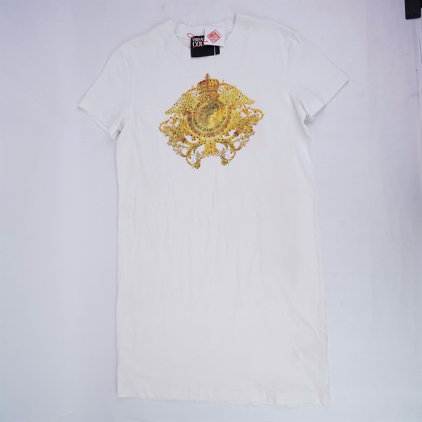 Đầm Versace trắng họa tiết (BQ) KG+