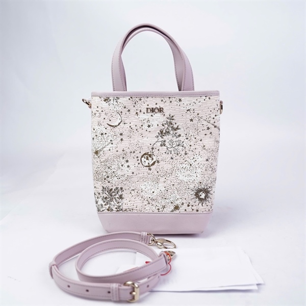 Túi Dior Tote hồng họa tiết (20-BO-0221) sz14 KG+