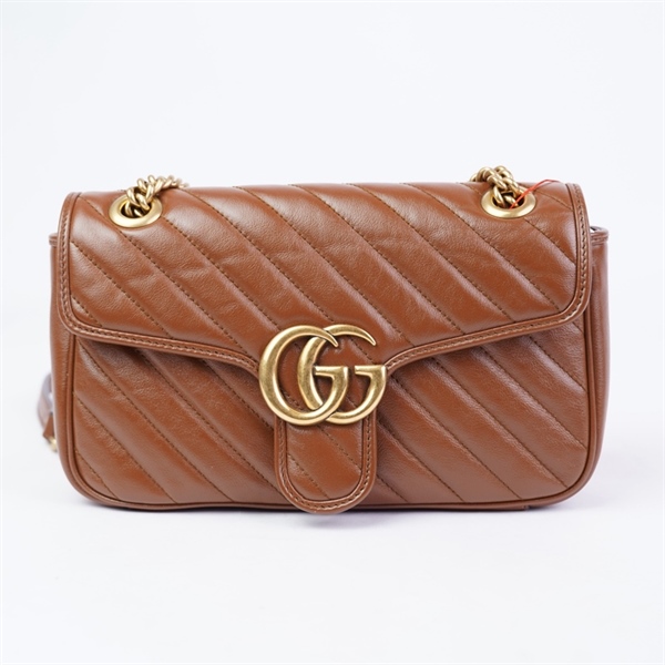 Túi GG Marmont nâu (443497-525040) sz25 (HT)+