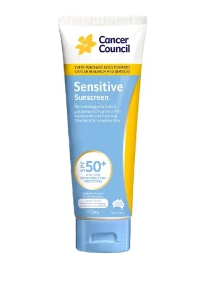 Cancer Council Sensitive Sunscreen SPF50+ Australia ( 110ml ) Kem chống nắng cho da nhạy cảm