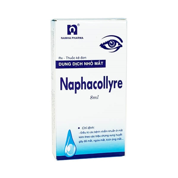 Thuốc nhỏ mắt Naphacollyre Nam Hà điều trị nhiễm khuẩn mắt (8ml)