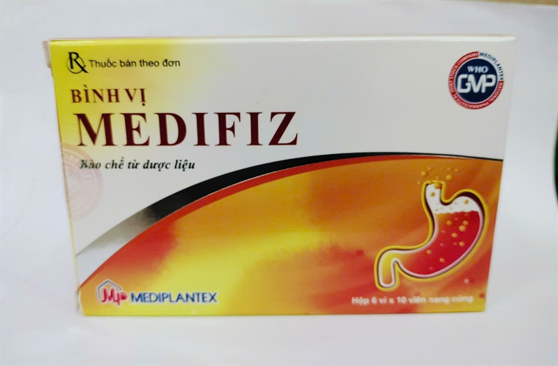 Thuốc bình vị Medifiz - Mediplantex Điều trị viêm gan cấp và viêm dạ dày mạn tính (Hộp 6 vỉ x 10 viên)