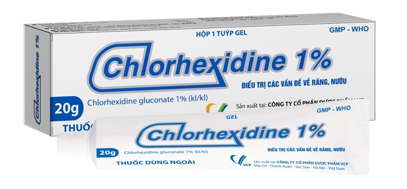 Gel Chlorhexidine 1%- VCP- Điều trị các vấn đề về răng, nướu- Tub 20g