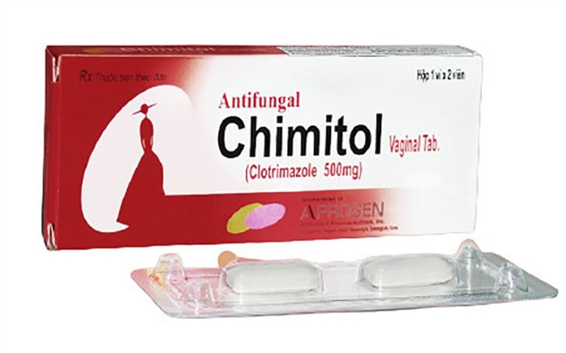 Thuốc đặt phụ khoa Chimitol (Clotrimazole 500mg)- Korea- Điều trị Nấm phụ khoa- H*1vỉ*2viên