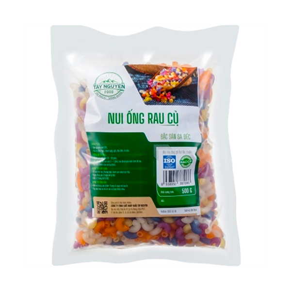 Nui ống rau củ Tây Nguyên Food - 500gr
