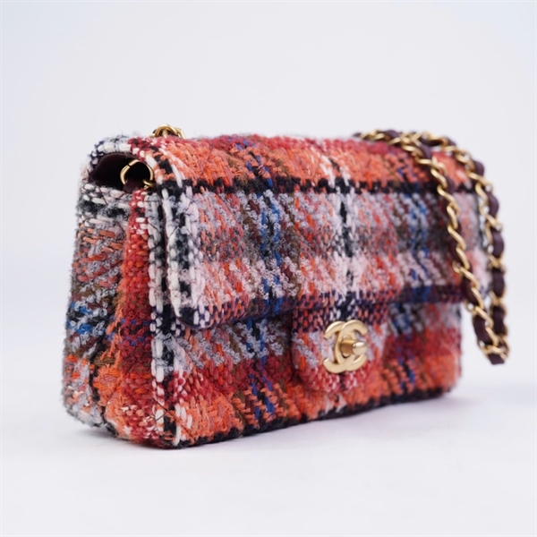 Túi Chanel Classic vải đa sắc (KEE7NJ88) sz19 (LTB) KG+