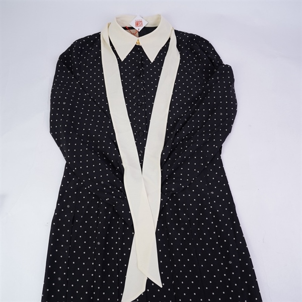 Đầm GG đen chấm bi (BQ) KG+