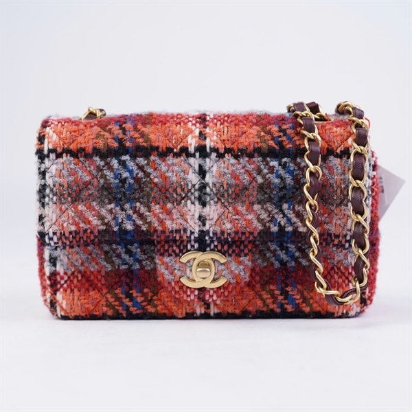 Túi Chanel Classic vải đa sắc (KEE7NJ88) sz19 (LTB) KG+