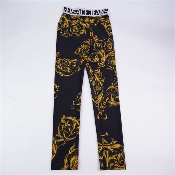 Quần Versace đen họa tiết vàng (BQ) KG+