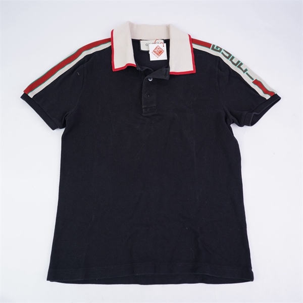 Áo GG đen cổ viền đỏ sz nhỏ (BQ) KG+