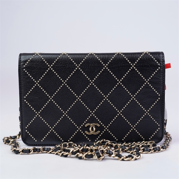 Túi Chanel Woc đen đính đá (27496293) sz19 +