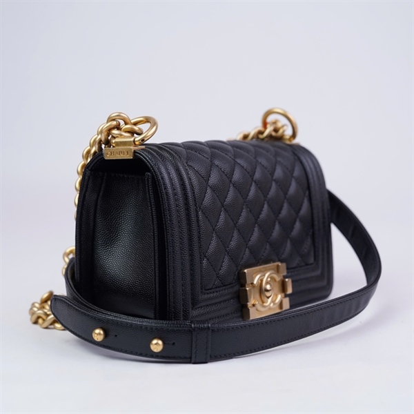 Túi Chanel Boy đen (28237701) sz20 KG+