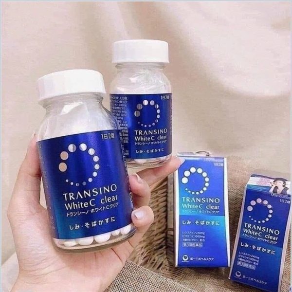 Viên Uống Trắng Da Giảm Nám Transino White C Clear 120 Viên (Date 8/27)