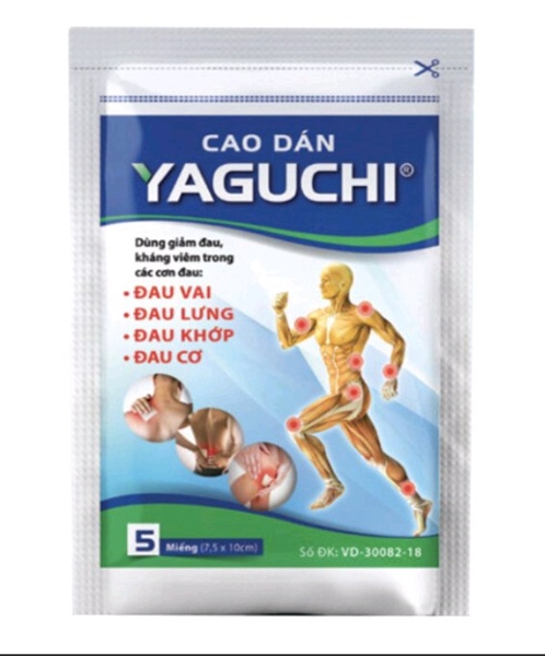 Cao dán YAGUCHI Tatra Dùng giảm đau, kháng viêm (H*20gói*5miếng)