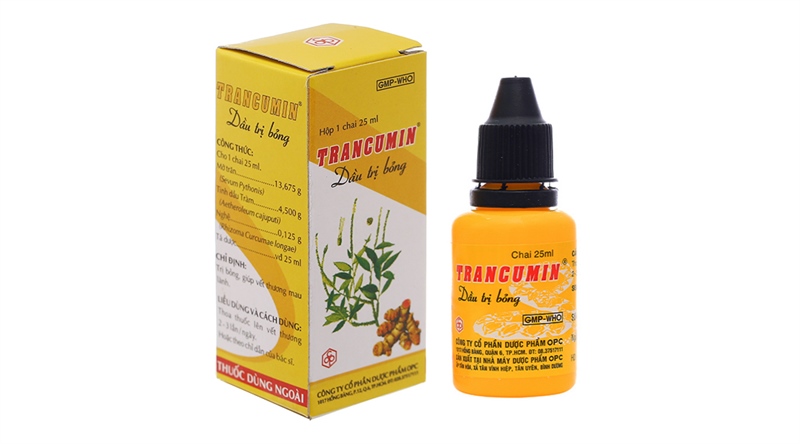 Dầu thuốc Trancumin trị bỏng, giúp vết thương mau lành (chai 25ml) - OPC
