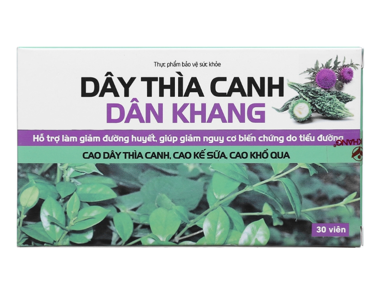 Hỗ trợ làm giảm đường huyết Dây Thìa Canh Dân Khang hộp 3 vỉ x 10 viên nang cứng