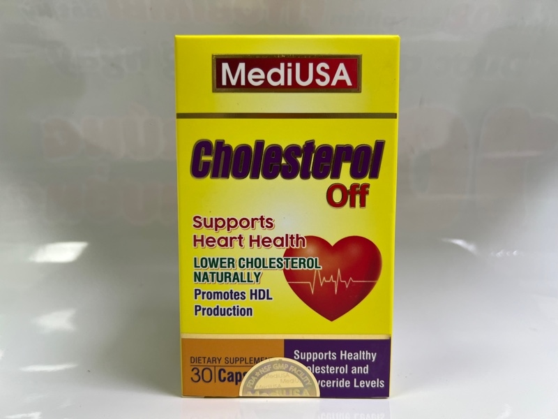 TPBVSK Cholesterol Off- MediUSA- Giảm sự hấp thụ Cholesterol, giảm nguy cơ xơ vữa động mạch- Lọ 30 viên