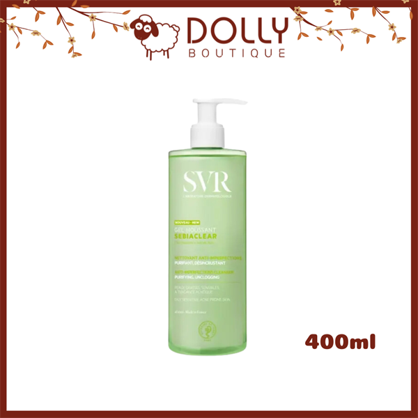 Gel Rửa Mặt Da Dầu Mụn Nhạy Cảm SVR Sebiaclear Gel Moussant 400 ml