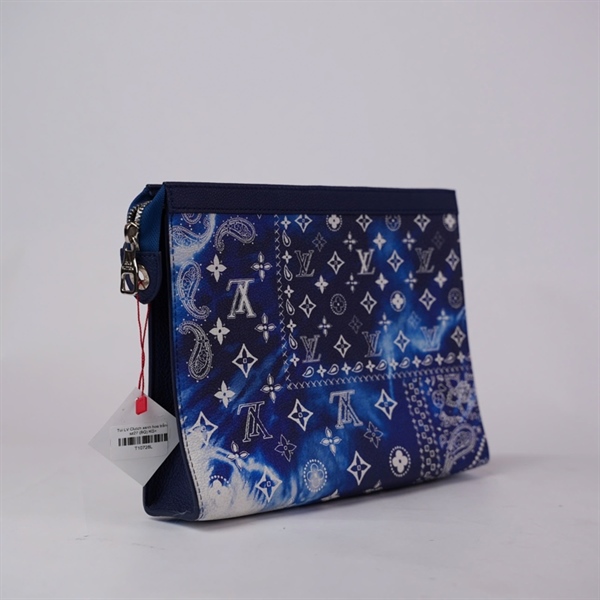 Túi LV Clutch xanh hoa trắng sz27 (BQ) KG+