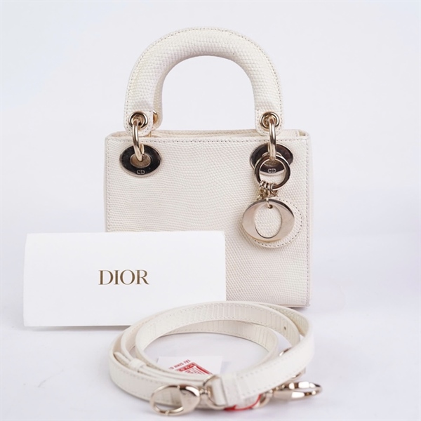 Túi Dior Lady trắng (02-MA-0272) szmini (BQ) KG+