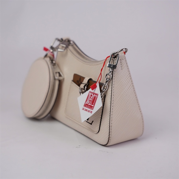Túi LV Marellini trắng kèm ví và gương 2strap sz19 (BQ) KG+