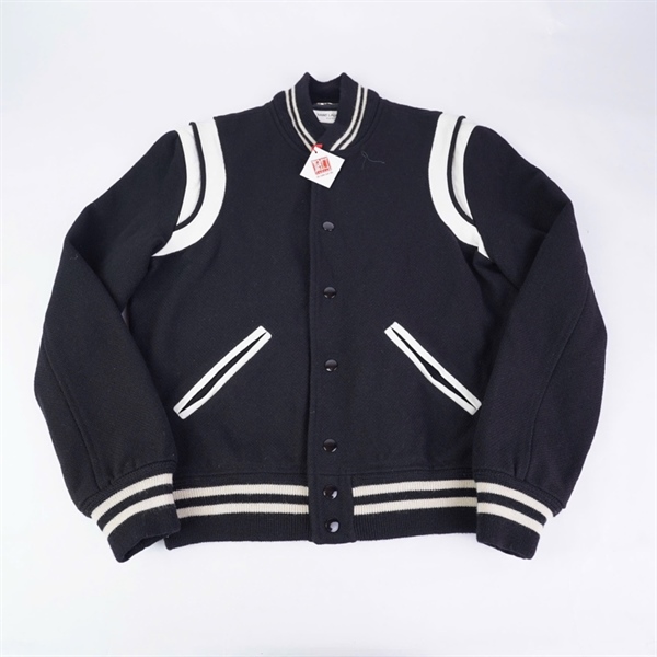 Áo khoác YSL đen viền trắng (BQ) KG+