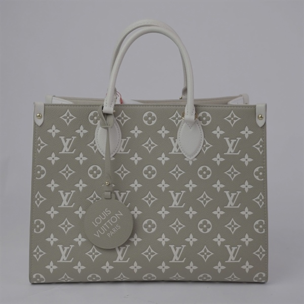 Túi LV Onthego xanh hoa trắng sz34 (BQ) KG+