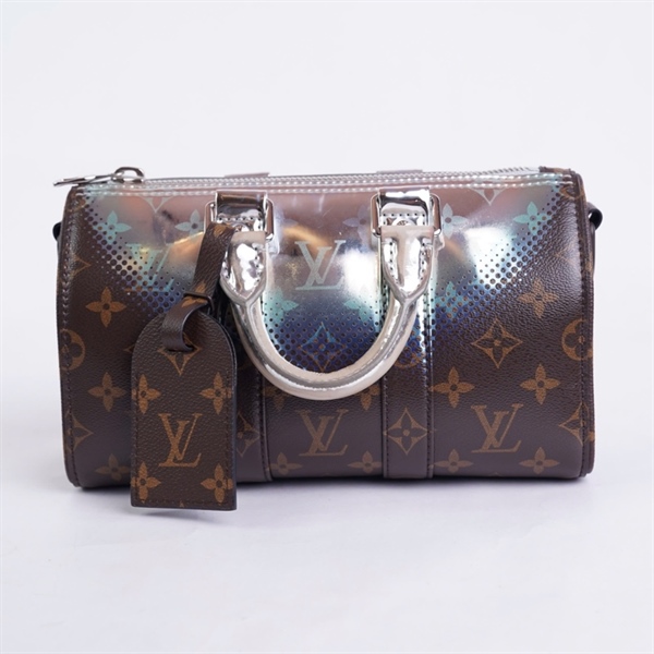 Túi LV Keepall hoa bạc ombre nâu sz25 (BQ) KG+