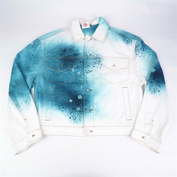 Áo khoác LV xanh pha trắng (BQ) KG+