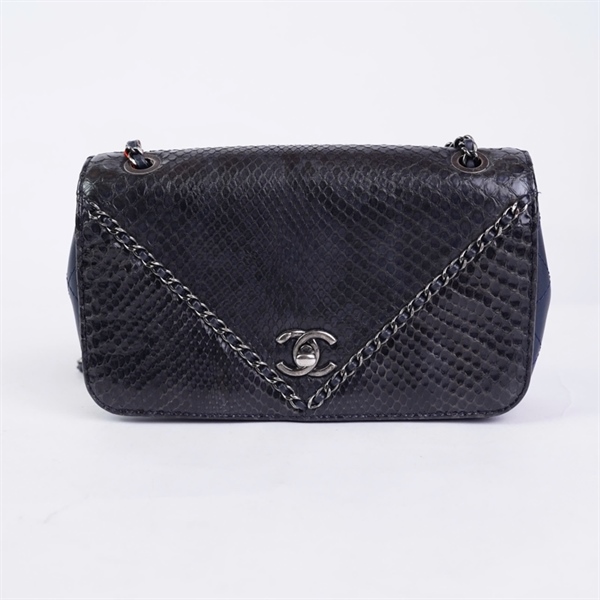 Túi Chanel đen da trăn (23432711) sz21 (BQ) KG+