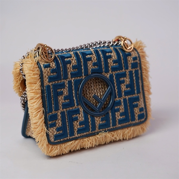 Túi Fendi cói chữ xanh (188-10429) sz19 (BQ) KG+