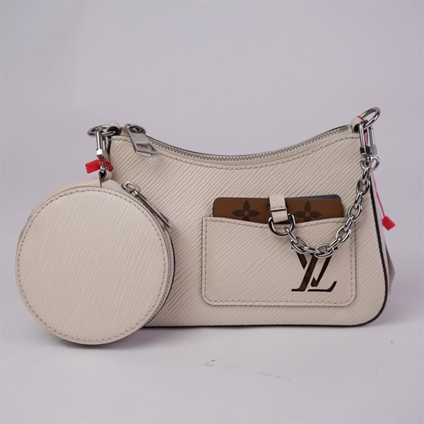 Túi LV Marellini trắng kèm ví và gương 2strap sz19 (BQ) KG+