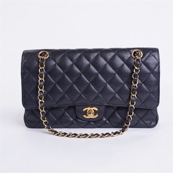 Túi Chanel Classic đen khóa vàng (19376519) sz25 (BQ) KG+