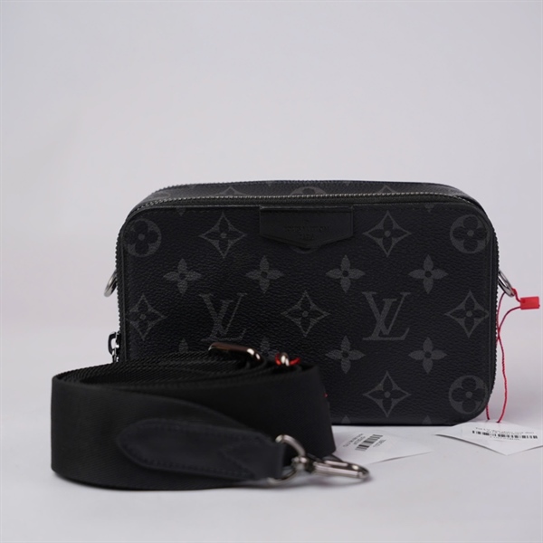 Túi LV đeo chéo hoa đen sz18 (BQ) KG+